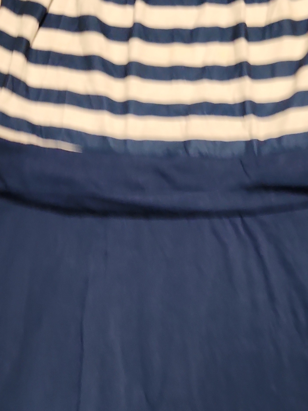 Striped Navy and White Spaghetti Strap Mini Dress - Picture 3 of 5